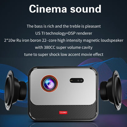 TOUMEI X5 Home Theater DLP Projector HD High Bright 1080P Projector UK Plug(Gray) - Mini Projector by TOUMEI | Online Shopping UK | buy2fix