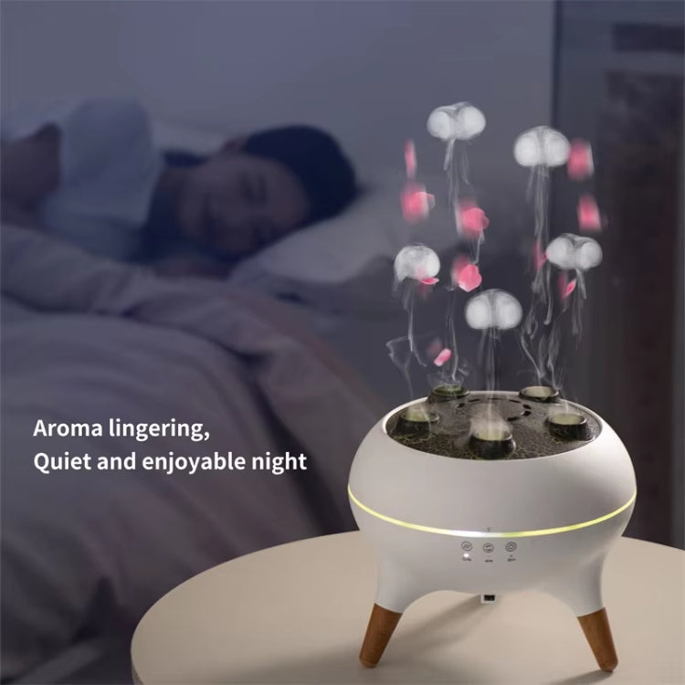 Dynamic Multi-Spray Aromatherapy Diffuser With Colorful Lights Remote Control Humidifier US Plug(V80 Spit Circle Upgrade Model) - Air Purifiers & Accessories by buy2fix | Online Shopping UK | buy2fix