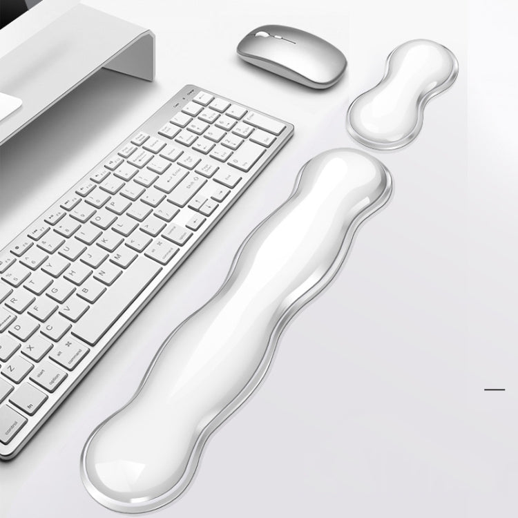 Cool Silicone Keyboard Wrist Rest Mouse Pad Relieve Wrist Fatigue, Spec: Large Transparent - Mouse Pads by buy2fix | Online Shopping UK | buy2fix