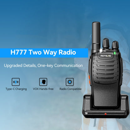 RETEVIS H777 1pair 16 Channels Compact Portable Handheld Walkie Talkie With Charging Base, Style: FRS - Handheld Walkie Talkie by RETEVIS | Online Shopping UK | buy2fix