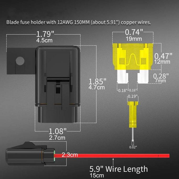 ATC/ATO 20A/30A Waterproof Wiring Harness Fuse Holder - Fuse by buy2fix | Online Shopping UK | buy2fix