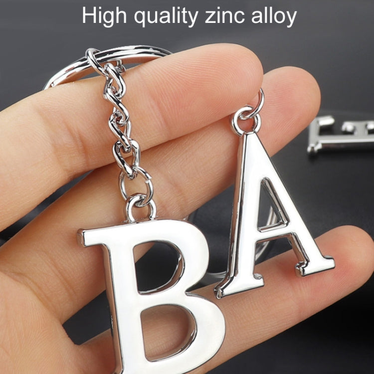 Double-Sided Three-Dimensional Plating Alphabet Keychain, Style: Q - Key Rings by buy2fix | Online Shopping UK | buy2fix