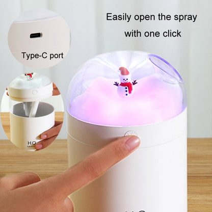 500ml Snowman Humidifier USB Desktop Large Capacity Colorful Ambient Light Air Humidifier(Pink) - Air Purifiers & Accessories by buy2fix | Online Shopping UK | buy2fix