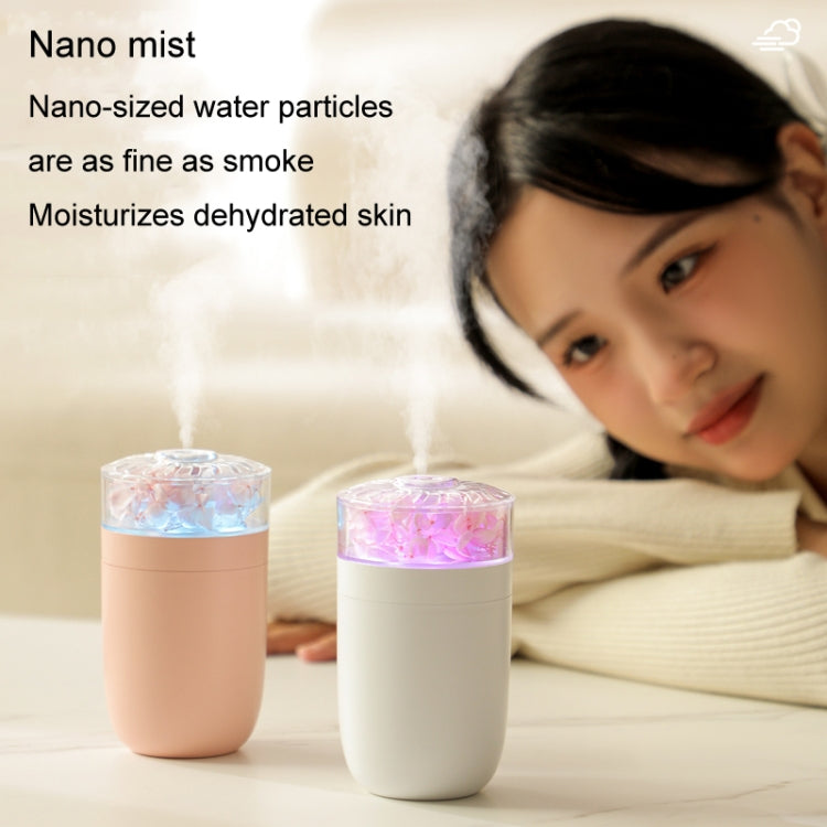 230ml Flower Air Humidifier USB Home Car Aroma Humidifier With Colorful Ambient Light(White) - Air Purifiers & Accessories by buy2fix | Online Shopping UK | buy2fix