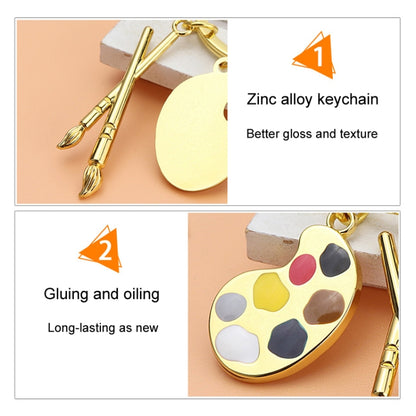 Mini Metal Drawing Board Keychain Bookbag Decorative Pendant, Color: Gold - Key Rings by buy2fix | Online Shopping UK | buy2fix