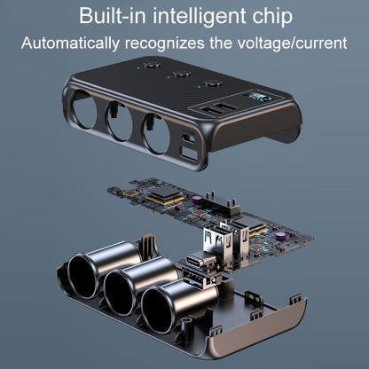C29 9 In 1 Car Cigarette Lighter Powerful Fast Charger With Voltage Display - Cigar Socket by buy2fix | Online Shopping UK | buy2fix