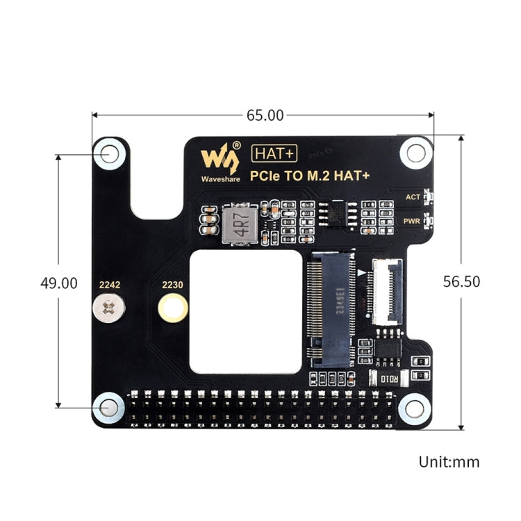 Waveshare For Raspberry Pi 5 PCIe To M.2 Adapter, NVMe Protocol M.2 SSD Basic Kit - Raspberry Pi Accessories by Waveshare | Online Shopping UK | buy2fix