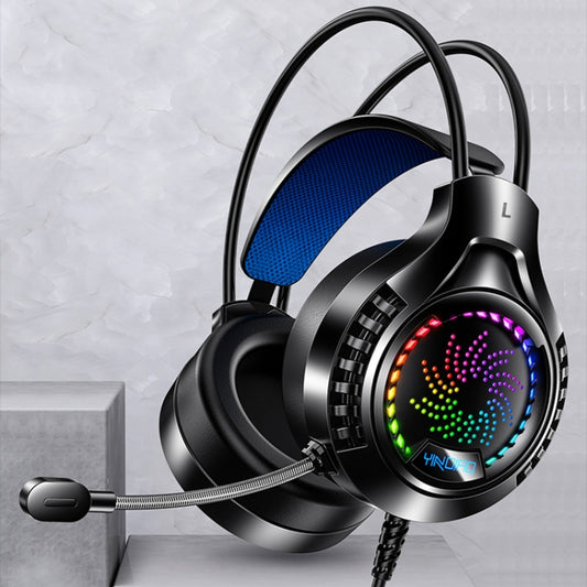 YINDIAO Q7 Colorful Light Computer Wired Headset USB Gaming Headset Dual 3.5mm + USB Black - Multimedia Headset by YINDIAO | Online Shopping UK | buy2fix