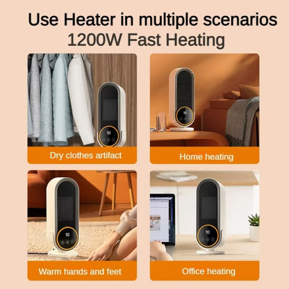 E68S 1200W PTC Ceramic Heating Desktop Smart Electric Heater, Plug: US Plug(Remote Control Model) - Electric Heaters by buy2fix | Online Shopping UK | buy2fix