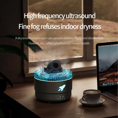 Turret Shape Aromatherapy Humidifier With 3-speed Timer 7-color Atmosphere Light EU Plug White - Air Purifiers & Accessories by buy2fix | Online Shopping UK | buy2fix