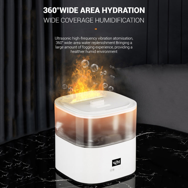 JSQ-58 1.1L large Capacity Digital Display Flame Atomization Humidifier, Color: Rose Gold(US Plug) - Air Purifiers & Accessories by buy2fix | Online Shopping UK | buy2fix