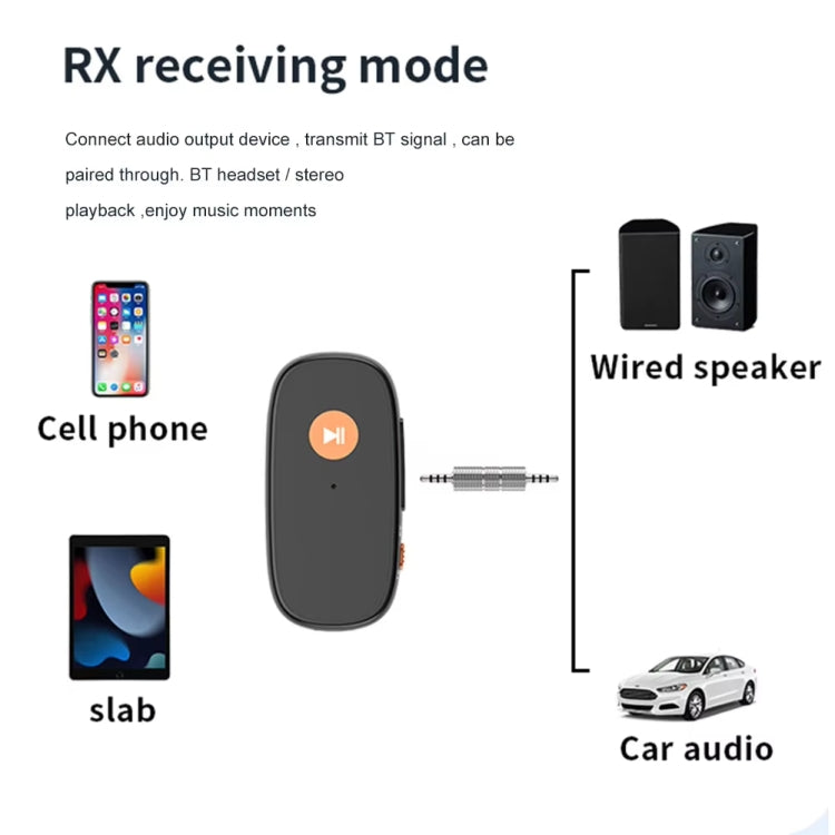 2-in-1 AUX Car Bluetooth Receiver Transmitter Hands-free Call Adapter Converter - Bluetooth Adapters by buy2fix | Online Shopping UK | buy2fix