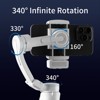 Three-Axis Anti-Shake Smart Gimbal Handheld Stabiliser With Face Follow Shot(White) - Handheld Gimbals by buy2fix | Online Shopping UK | buy2fix