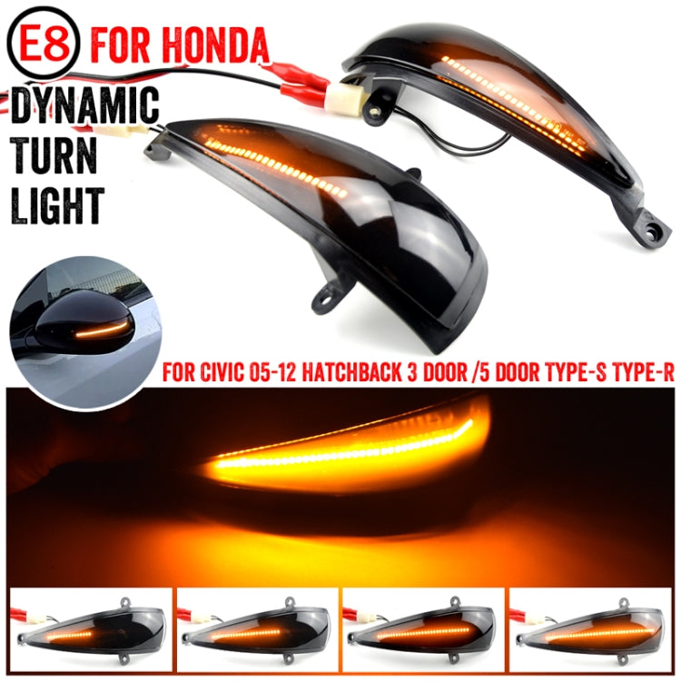 1pair For Honda Civic 8th Rearview Mirror Turn Signal Indicator Lights(Single Yellow Light Running) - Arrow Turn Lights by buy2fix | Online Shopping UK | buy2fix