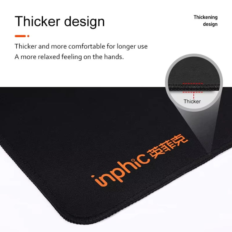 Inphic PD100 Anti-slip Washable Mouse Pad Computer Desk Pad, Size: 25x30cm(Black) - Mouse Pads by Inphic | Online Shopping UK | buy2fix