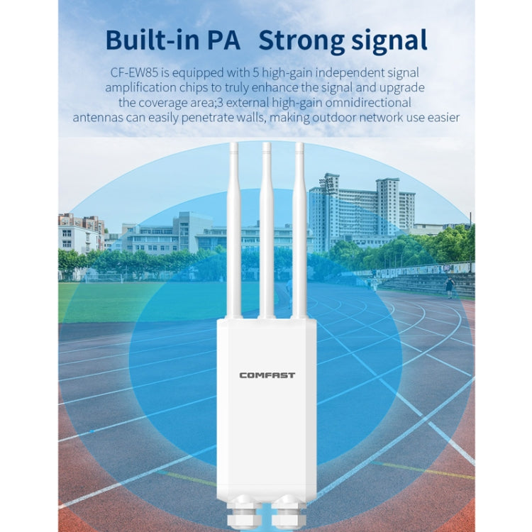 COMFAST CF-EW85 1300Mbps 2.4G/5.8G Gigabit Wireless AP Signal Amplifier Supports DC/POE Power Supply UK Plug - Broadband Amplifiers by COMFAST | Online Shopping UK | buy2fix