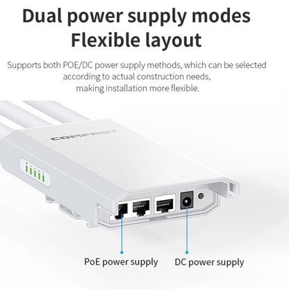 COMFAST CF-EW85 1300Mbps 2.4G/5.8G Gigabit Wireless AP Signal Amplifier Supports DC/POE Power Supply UK Plug - Broadband Amplifiers by COMFAST | Online Shopping UK | buy2fix