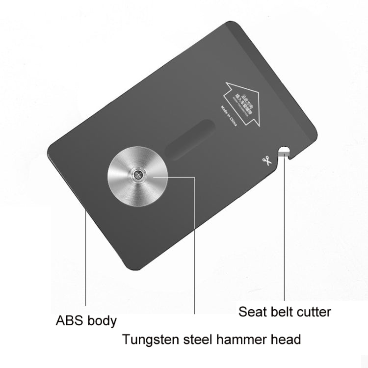 Car Window Breaking Safety Card Emergency Life-Saving Hammer(8.5x5.5cm) - Emergency Hammer by buy2fix | Online Shopping UK | buy2fix