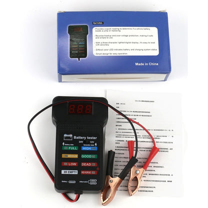 12/24V Battery Tester Car Battery Checker Electricity Capacity Tester - Electronic Test by buy2fix | Online Shopping UK | buy2fix