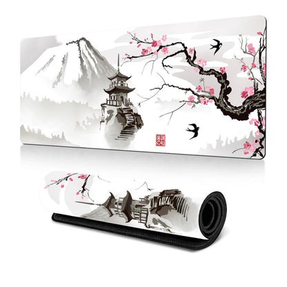 300x700x2mm Ink Painting Cherry Blossom Rubber Non-Slip Mouse Pad Desk Mat(Pattern 1) - Mouse Pads by buy2fix | Online Shopping UK | buy2fix