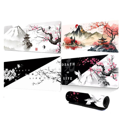 300x600x2mm Ink Painting Cherry Blossom Rubber Non-Slip Mouse Pad Desk Mat(Pattern 8) - Mouse Pads by buy2fix | Online Shopping UK | buy2fix