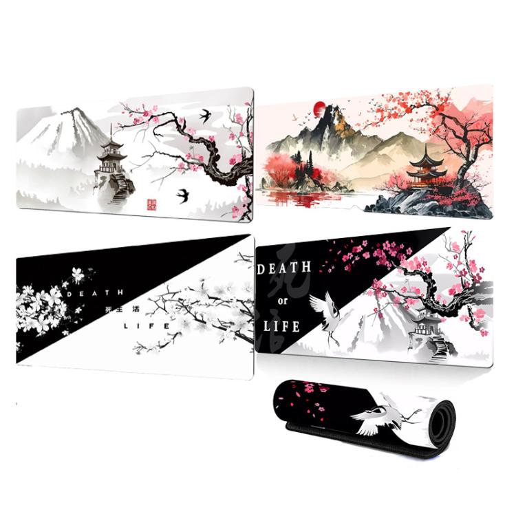 400x900x2mm Ink Painting Cherry Blossom Rubber Non-Slip Mouse Pad Desk Mat(Pattern 3) - Mouse Pads by buy2fix | Online Shopping UK | buy2fix