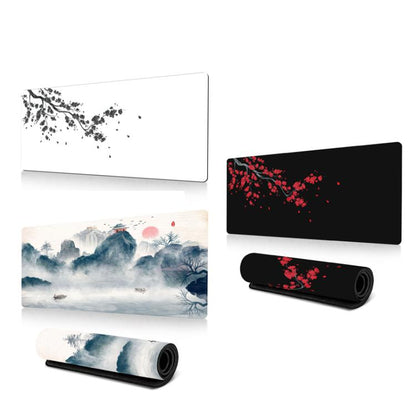 300x800x2mm Ink Painting Cherry Blossom Rubber Non-Slip Mouse Pad Desk Mat(Pattern 17) - Mouse Pads by buy2fix | Online Shopping UK | buy2fix