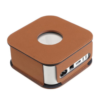 For Mac Mini M4 / M4 Pro Computer Host Dustproof Leather Case Shockproof Protective Cover(Brown) - MINI PC Accessories & Gadgets by buy2fix | Online Shopping UK | buy2fix