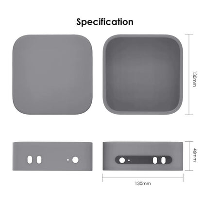 For Mac Mini M4 / M4 Pro 2024 Computer Host Dustproof Drop-Proof Silicone Protective Cover(Translucent Black) - MINI PC Accessories & Gadgets by buy2fix | Online Shopping UK | buy2fix