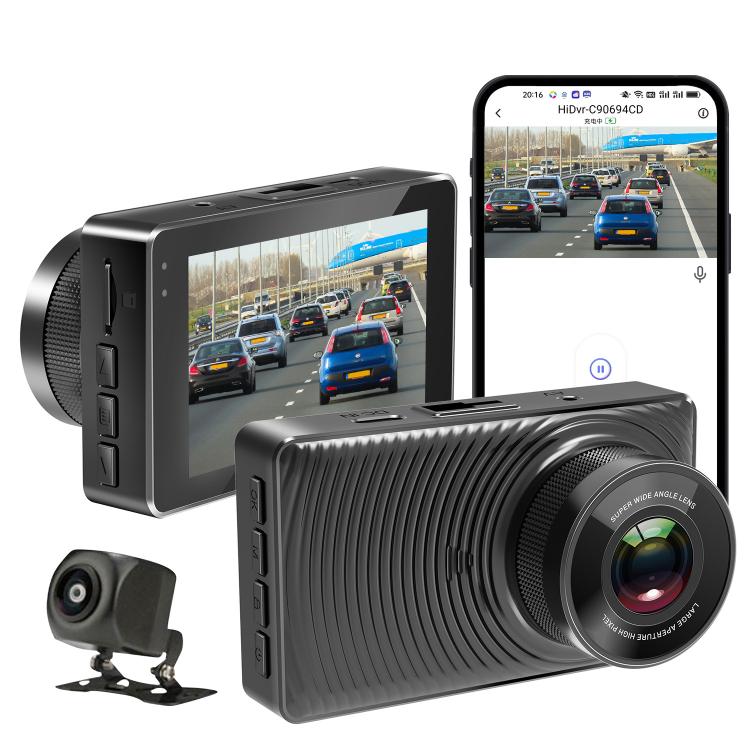 4K+1080P Driving Recorder Dual Front & Rear Recording WIFI Reversing Images(X16) - Car DVRs by buy2fix | Online Shopping UK | buy2fix