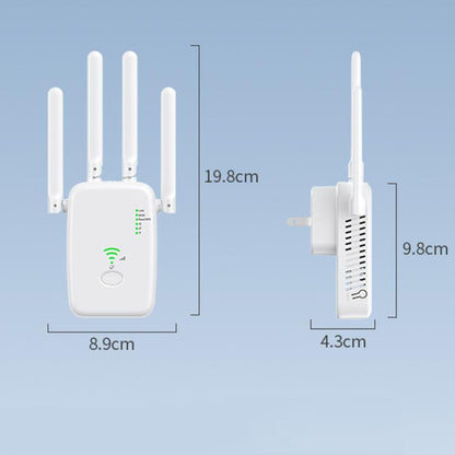 Urant U11 1200Mbps 2.4G&5.8G Wireless Repeater WiFi Signal Amplifier Support WPS Quick Setting EU Plug White - Broadband Amplifiers by Urant | Online Shopping UK | buy2fix