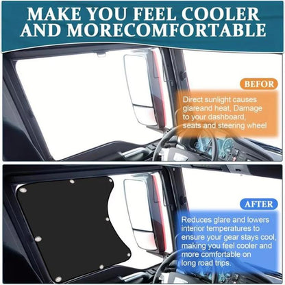 1pc Car Sun Protection Heat Insulation Sunshade Front Side Curtains - Window Foils & Solar Protection by buy2fix | Online Shopping UK | buy2fix