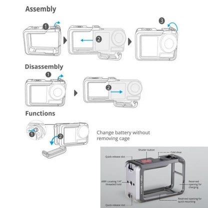 For DJI OSMO Action 5 Pro PGYTECH P-42C-010 Metal Rabbit Cage Aluminum Alloy Expanded Protective Border - Protection Frame by PGYTECH | Online Shopping UK | buy2fix