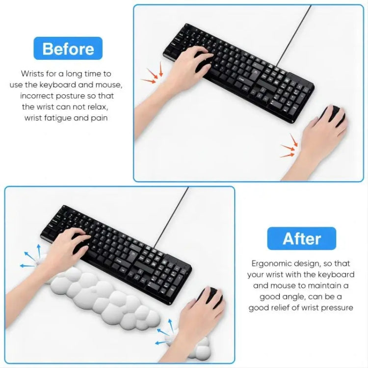 Cloud Wrist Rest Memory Foam Keyboard Pad Office Desktop Wrist Brace (Pink) - Mouse Pads by buy2fix | Online Shopping UK | buy2fix