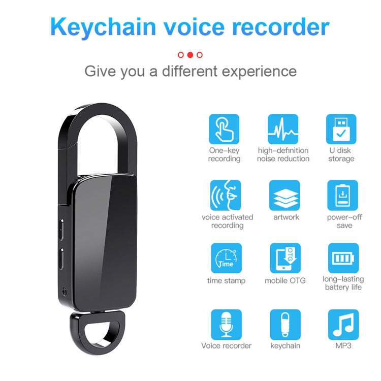 S20 16GB Keychain HD Noise Reduction Portable Recording Pen - U-Disk Recorder by buy2fix | Online Shopping UK | buy2fix