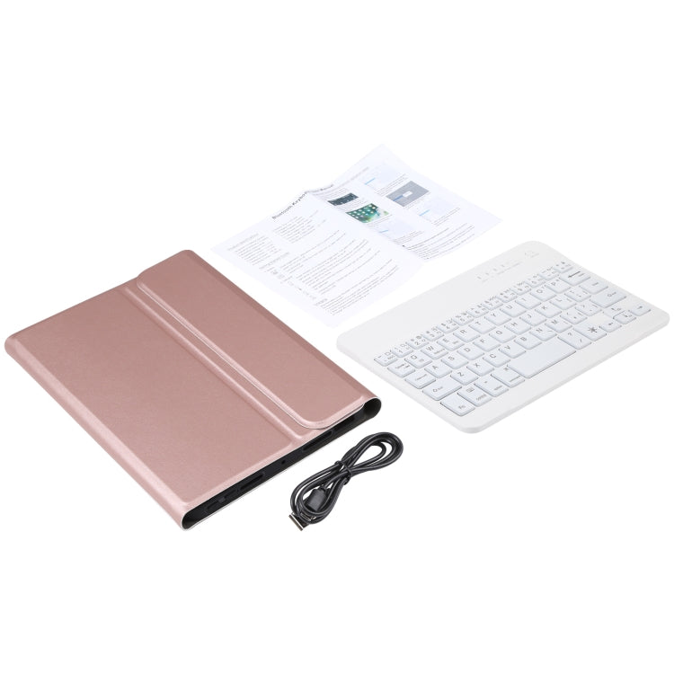 A06S Detachable Lambskin Texture Ultra-thin TPU Backlight Bluetooth Keyboard Leather Tablet Case with Stand For iPad mini 6(Rose Gold) - For iPad mini by buy2fix | Online Shopping UK | buy2fix