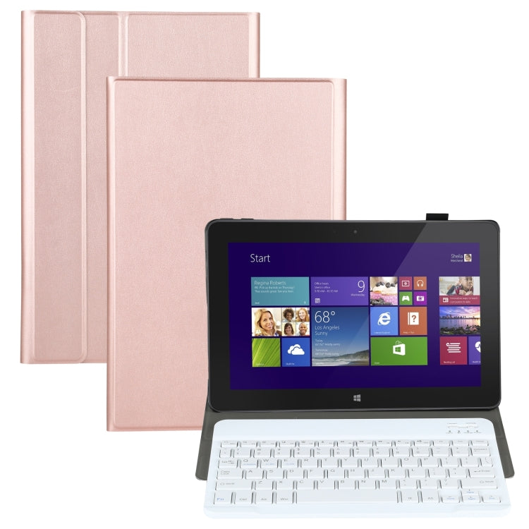 AM12 2 in 1 Removable Bluetooth Keyboard + Protective Leather Tablet Case with Holder for Lenovo Tab P11 (Tab-J606F)(Rose Gold) - Lenovo Keyboard by buy2fix | Online Shopping UK | buy2fix