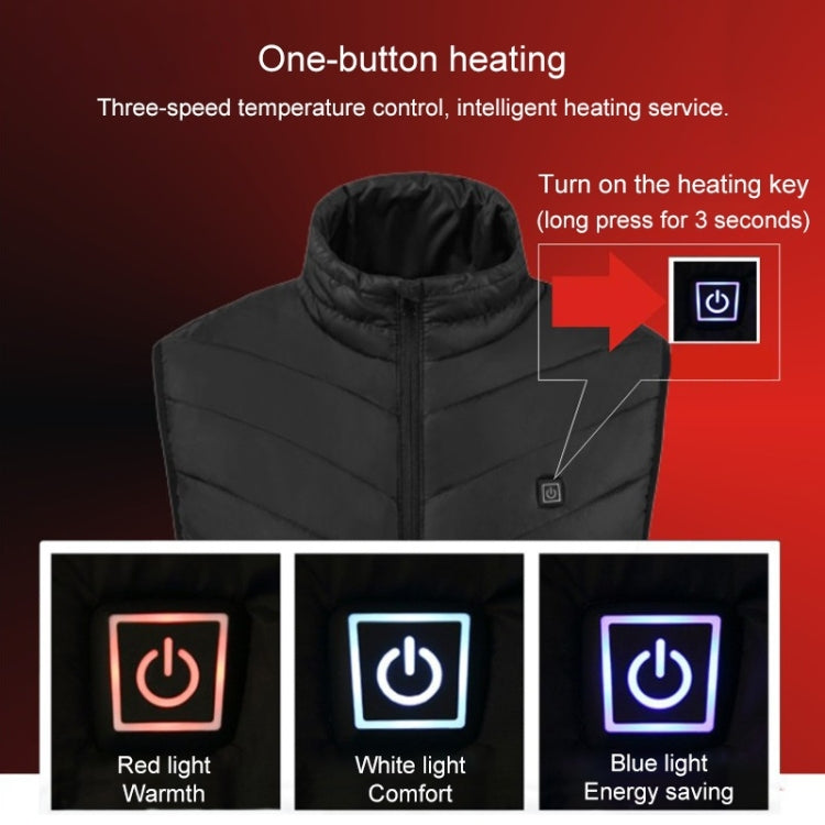 USB Heated Smart Constant Temperature Hooded Warm Coat for Men and Women (Color:Black Size:L) - Down Jackets by buy2fix | Online Shopping UK | buy2fix