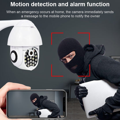 QX17 2 Million Pixels WiFi High-definition Surveillance Camera Outdoor Dome Camera, Support Night Vision & Two-way Voice & Motion Detection(EU Plug) - Security by buy2fix | Online Shopping UK | buy2fix