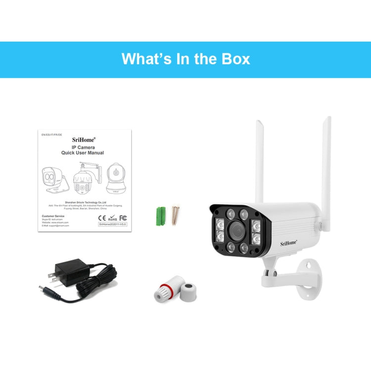 SriHome SH031 3.0 Million Pixels 1296P HD IP Camera, Support Two Way Talk / Motion Detection / Night Vision / TF Card, UK Plug - Security by SriHome | Online Shopping UK | buy2fix