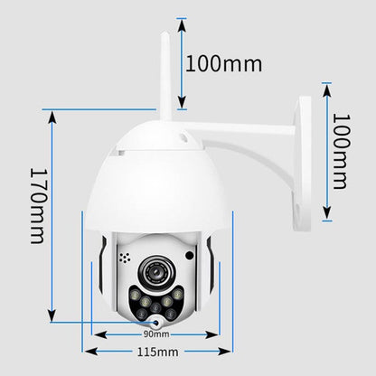 Wireless Surveillance Camera HD PTZ Home Security Outdoor Waterproof Network Dome Camera, Support Night Vision & Motion Detection & TF Card, EU Plug - Security by buy2fix | Online Shopping UK | buy2fix