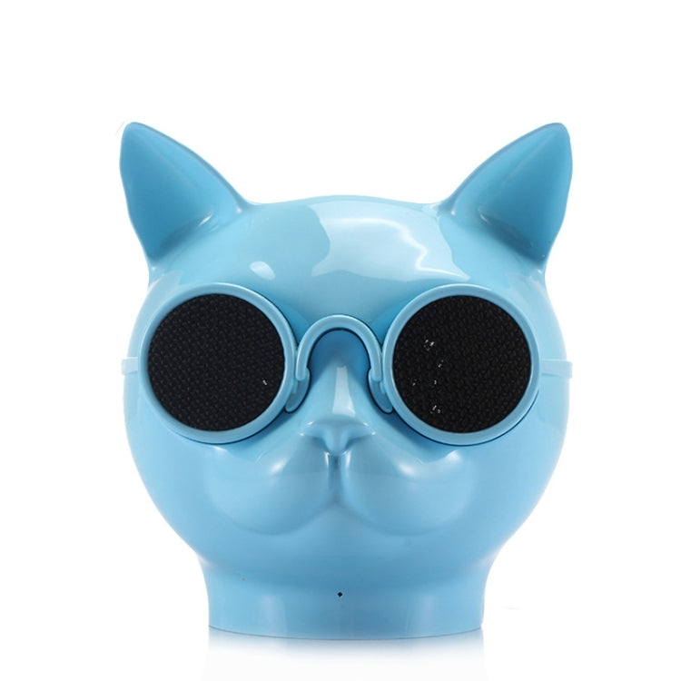 T8 Mini Cat Shape Stereo Wireless Bluetooth Speaker, Support Hands-free / TF Card / FM(Blue) - Mini Speaker by buy2fix | Online Shopping UK | buy2fix