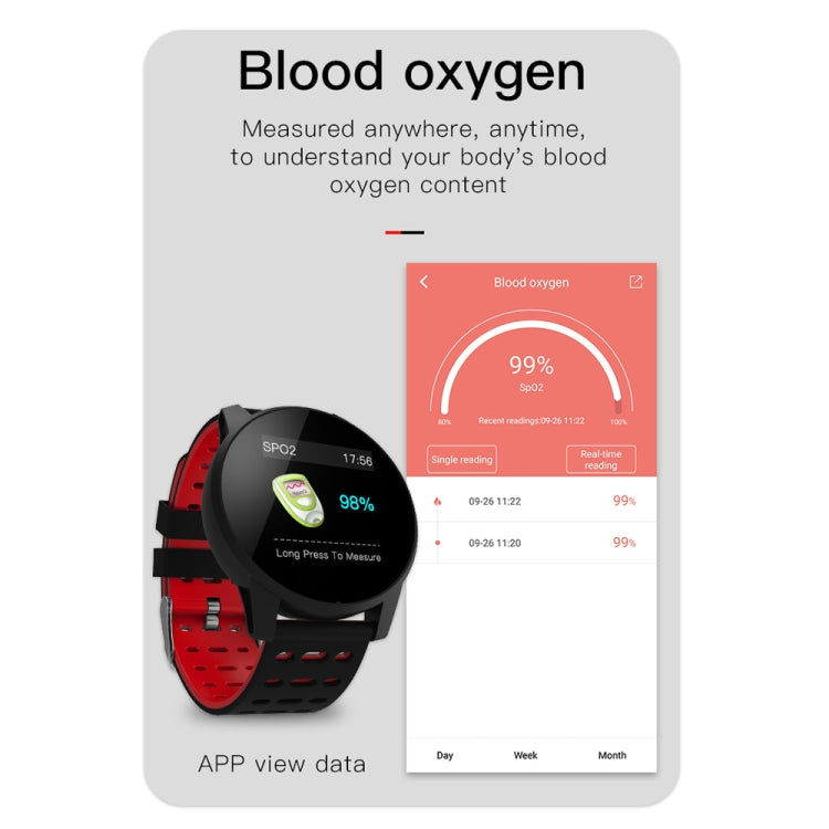 KY108 1.3 inches 240x240 Resolution Smart Bracelet IP67 Waterproof, Support Call Reminder /Heart Rate Monitoring /Sleep Monitoring /Blood Pressure Monitoring /Blood Oxygen Monitoring (Red) - Smart Wear by buy2fix | Online Shopping UK | buy2fix