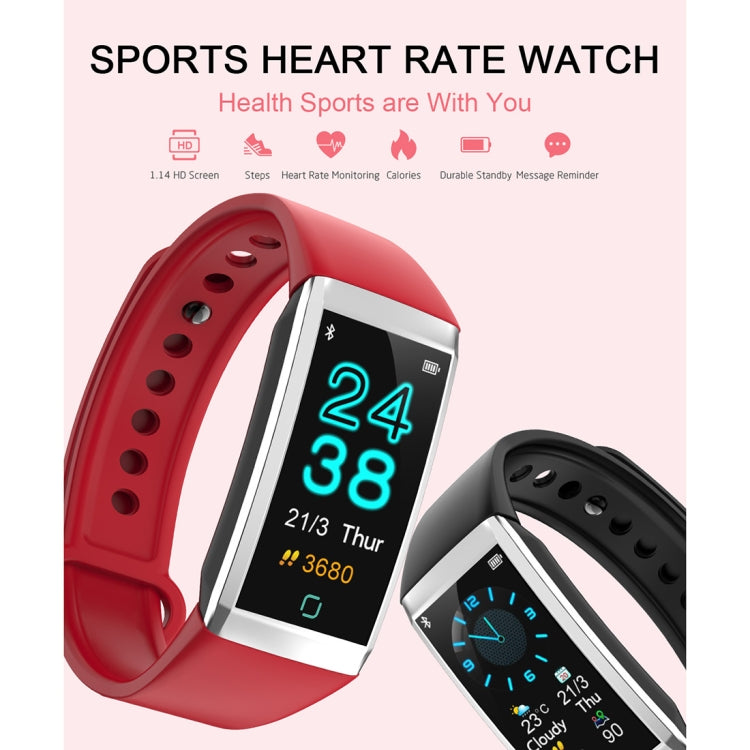 TD19 1.14 inches IPS Screen Smart Bracelet IP67 Waterproof, Support Call Reminder / Heart Rate Monitoring / Blood Pressure Monitoring / Sleep Monitoring /  Remote Camera (Red) - Smart Wear by buy2fix | Online Shopping UK | buy2fix