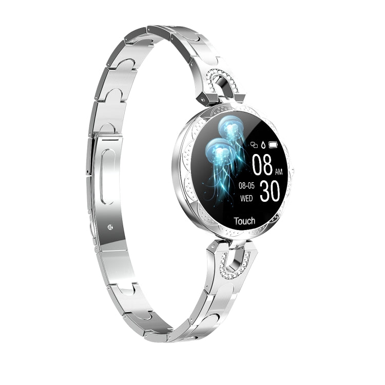 AK15 Fashion Smart Female Bracelet, 1.08 inch Color LCD Screen, IP67 Waterproof, Support Heart Rate Monitoring / Sleep Monitoring / Remote Photography (Silver) - Smart Wear by buy2fix | Online Shopping UK | buy2fix