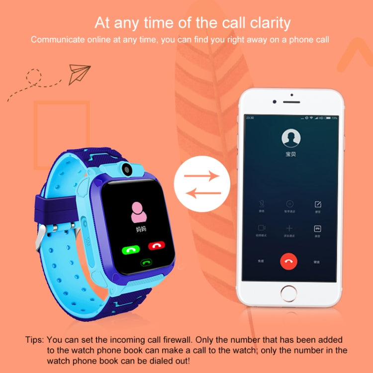 Q120 1.44 inch Color Screen Smartwatch for Children IP67 Waterproof, Support LBS Positioning / Two-way Dialing / One-key First-aid / Voice Monitoring / Setracker APP(Blue) - Smart Wear by buy2fix | Online Shopping UK | buy2fix