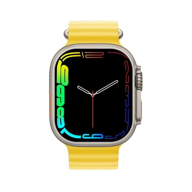 T800 Ultra 1.99 inch Ocean Silicone Band Smart Watch Support Heart Rate / ECG (Yellow) - Android Watch by buy2fix | Online Shopping UK | buy2fix