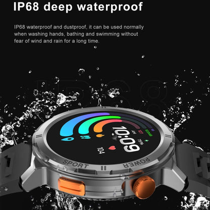 M52 1.43 inch Screen IP68 Waterproof Smart Watch, Support Bluetooth Call / Heart Rate (Silver) - Smart Watches by buy2fix | Online Shopping UK | buy2fix