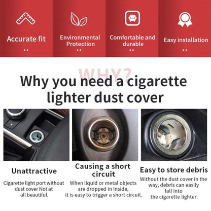 Car / Motorcycle Metal Cigarette Lighter Dust Cover - In Car by buy2fix | Online Shopping UK | buy2fix