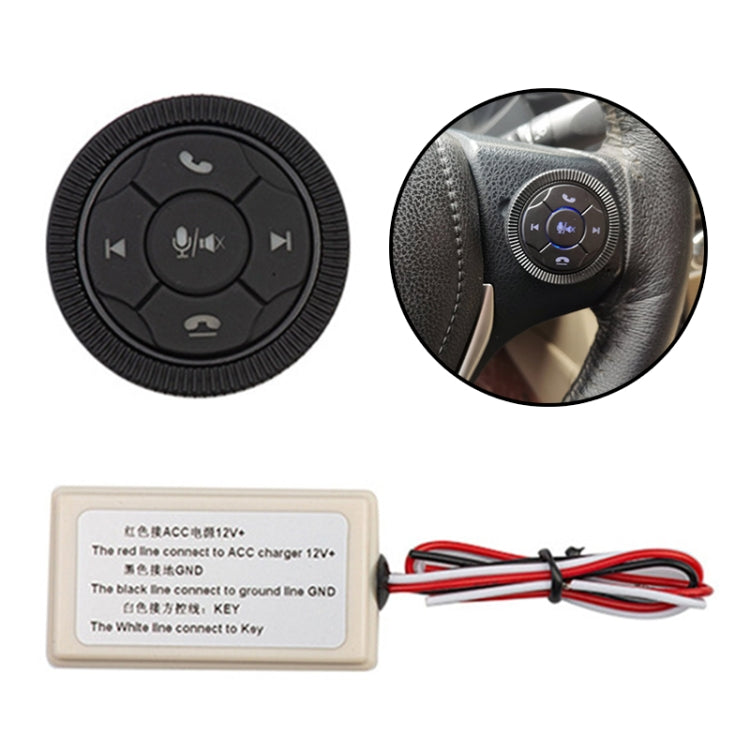 DQX-999A Multifunctional Steering Wheel Button Controller Car DVD Screen Wireless Remote Control (Black) - In Car by buy2fix | Online Shopping UK | buy2fix